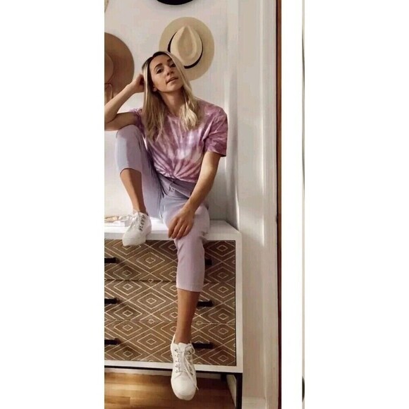 Current Elliott Lavender Purple Pants Sz 27 Soft Ankle Pockets Blogger's fave 97 - Picture 3 of 10